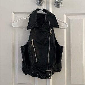 Vintage Leather Vest Top